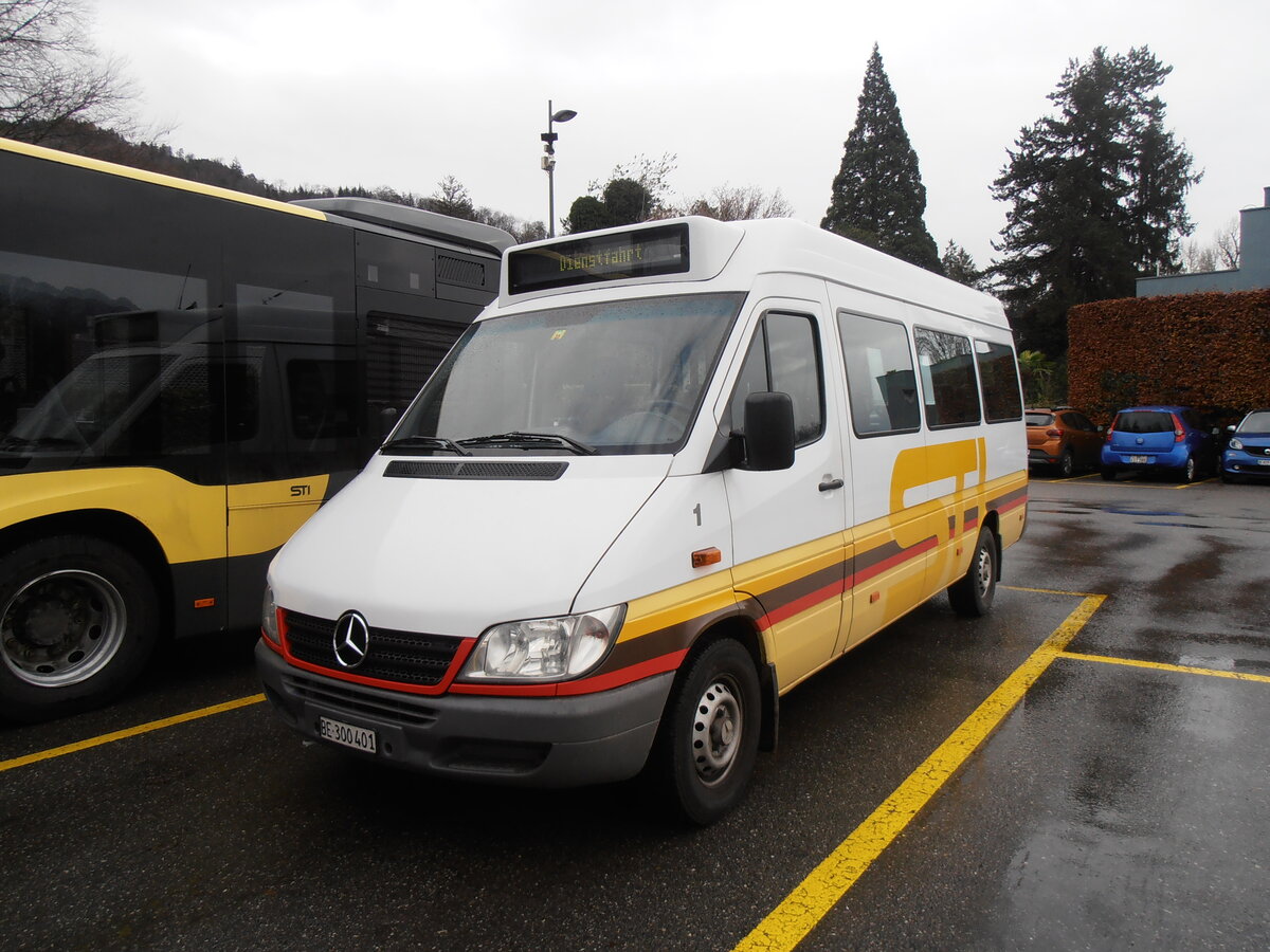 (257'625) - STI Thun - Nr. 1/BE 300'401 - Mercedes am 14. Dezember 2023 bei der Schiffl�ndte Thun