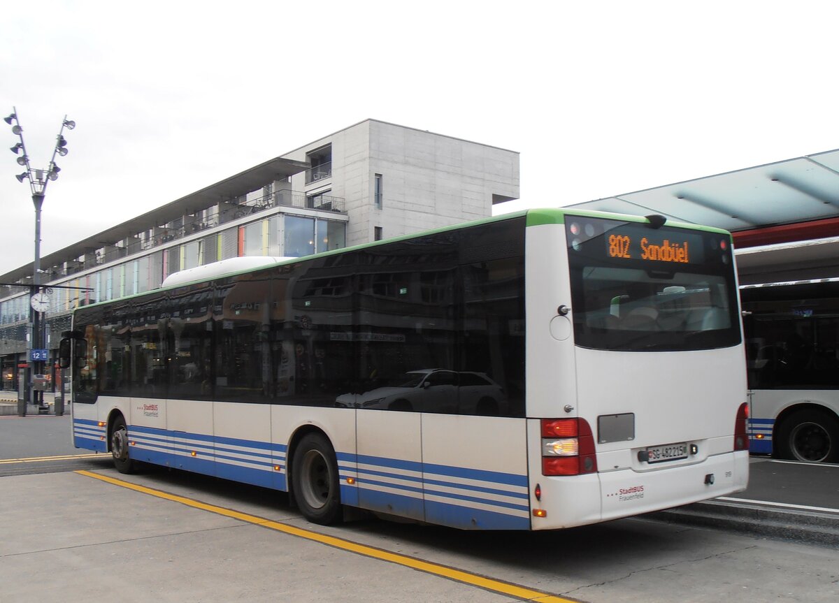 (257'645) - StadtBUS, Frauenfeld - Nr. 919/SG 482'215 - MAN (ex RTB Altst�tten Nr. 919; ex PostBus/A BD 15'352) am 15. Dezember 2023 beim Bahnhof Frauenfeld