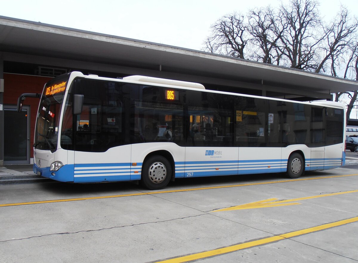 (257'654) - WilMobil, Wil - Nr. 257/SG 309'232 - Mercedes am 15. Dezember 2023 beim Bahnhof Frauenfeld