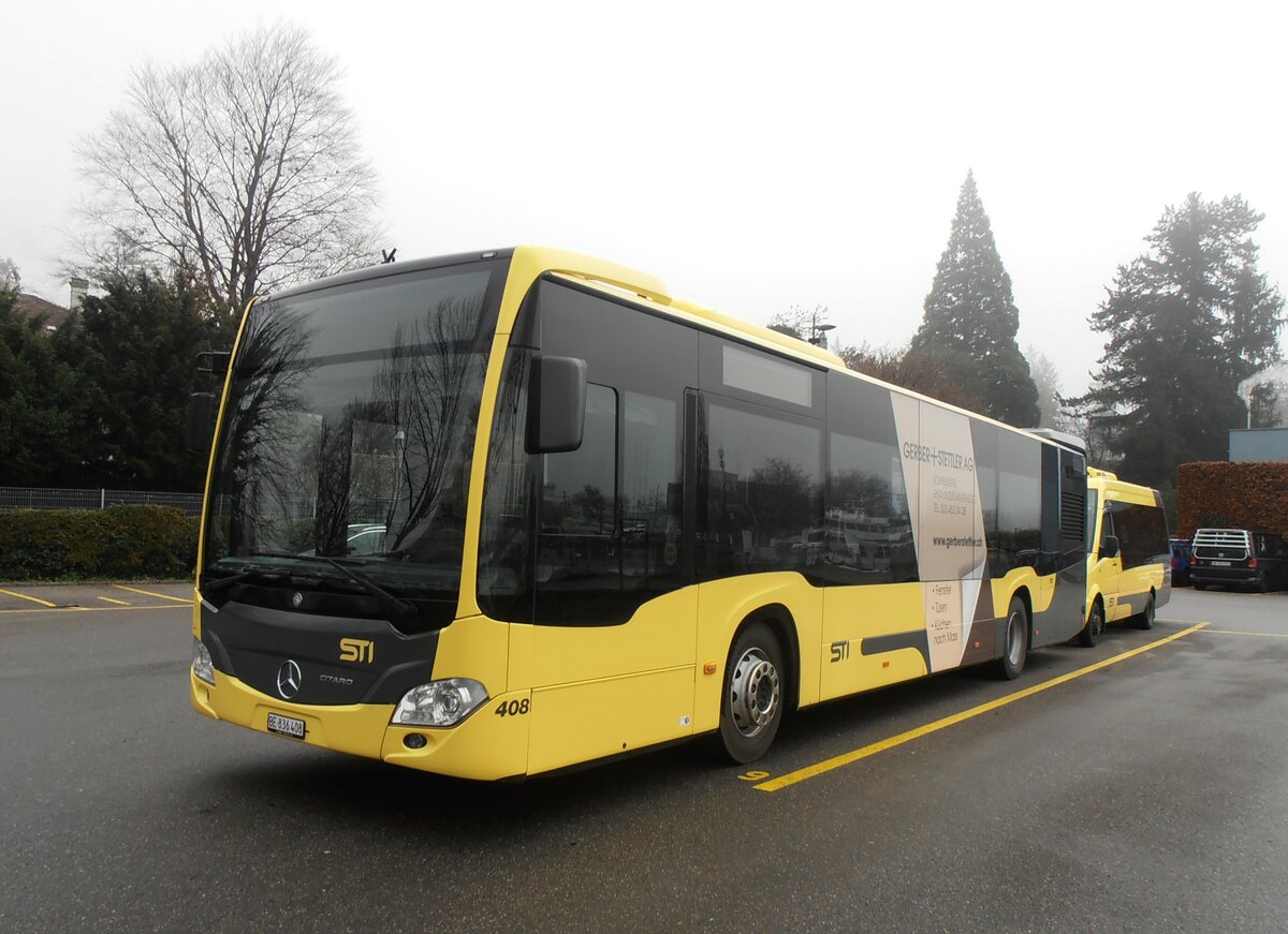 (257'705) - STI Thun - Nr. 408/BE 836'408 - Mercedes am 18. Dezember 2023 bei der Schiffl�ndte Thun