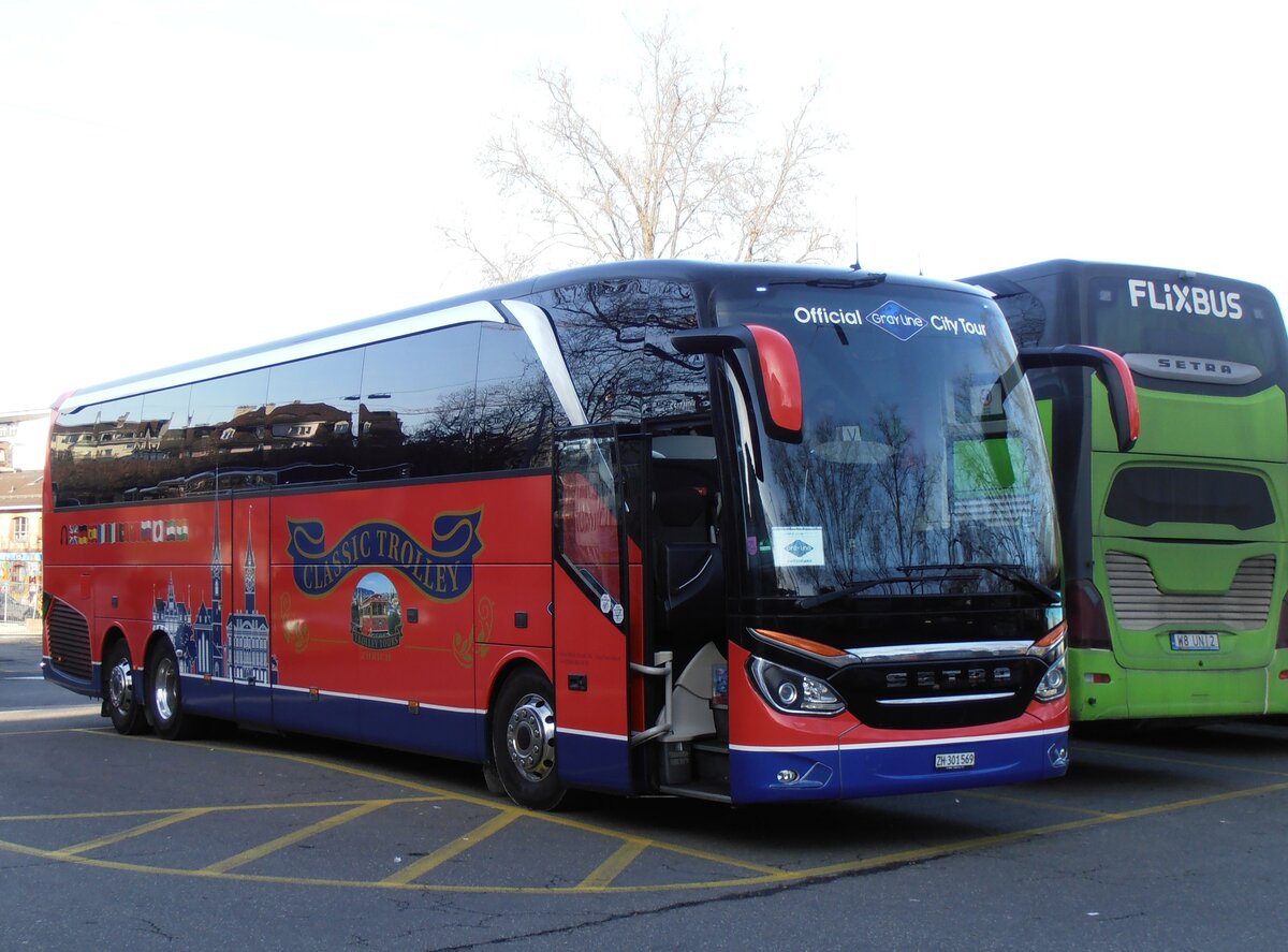 (258'020) - Meier, Z�rich - ZH 301'569 - Setra am 30. Dezember 2023 in Z�rich, Sihlquai