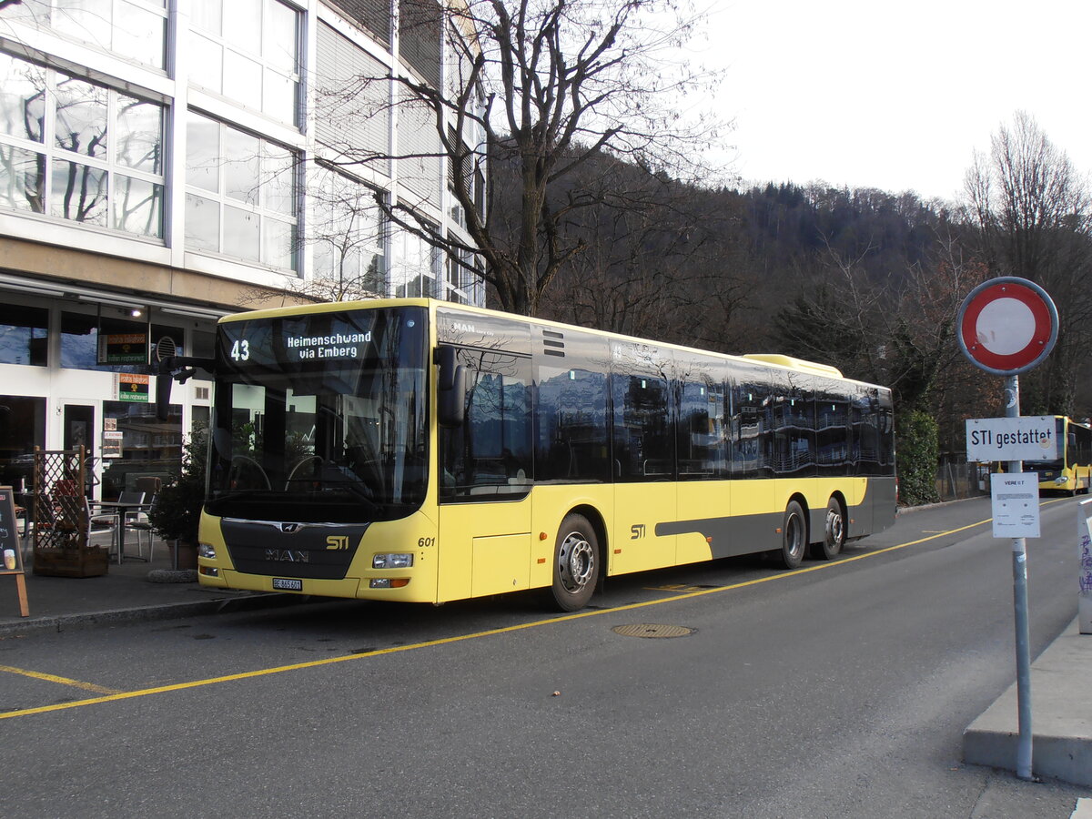 (258'045) - STI Thun - Nr. 601/BE 865'601 - MAN am 31. Dezember 2023 bei der Schiffl�ndte Thun