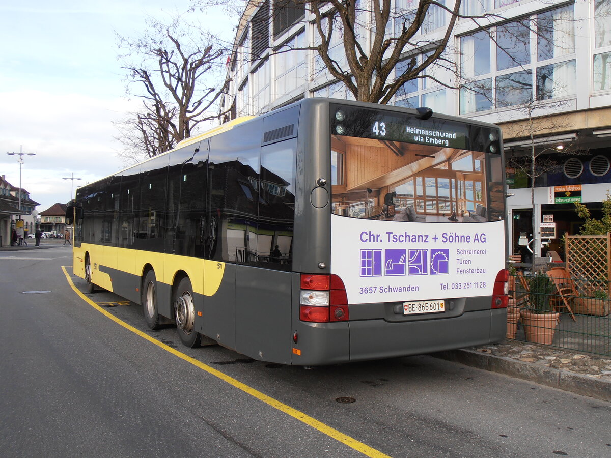 (258'048) - STI Thun - Nr. 601/BE 865'601 - MAN am 31. Dezember 2023 bei der Schiffl�ndte Thun