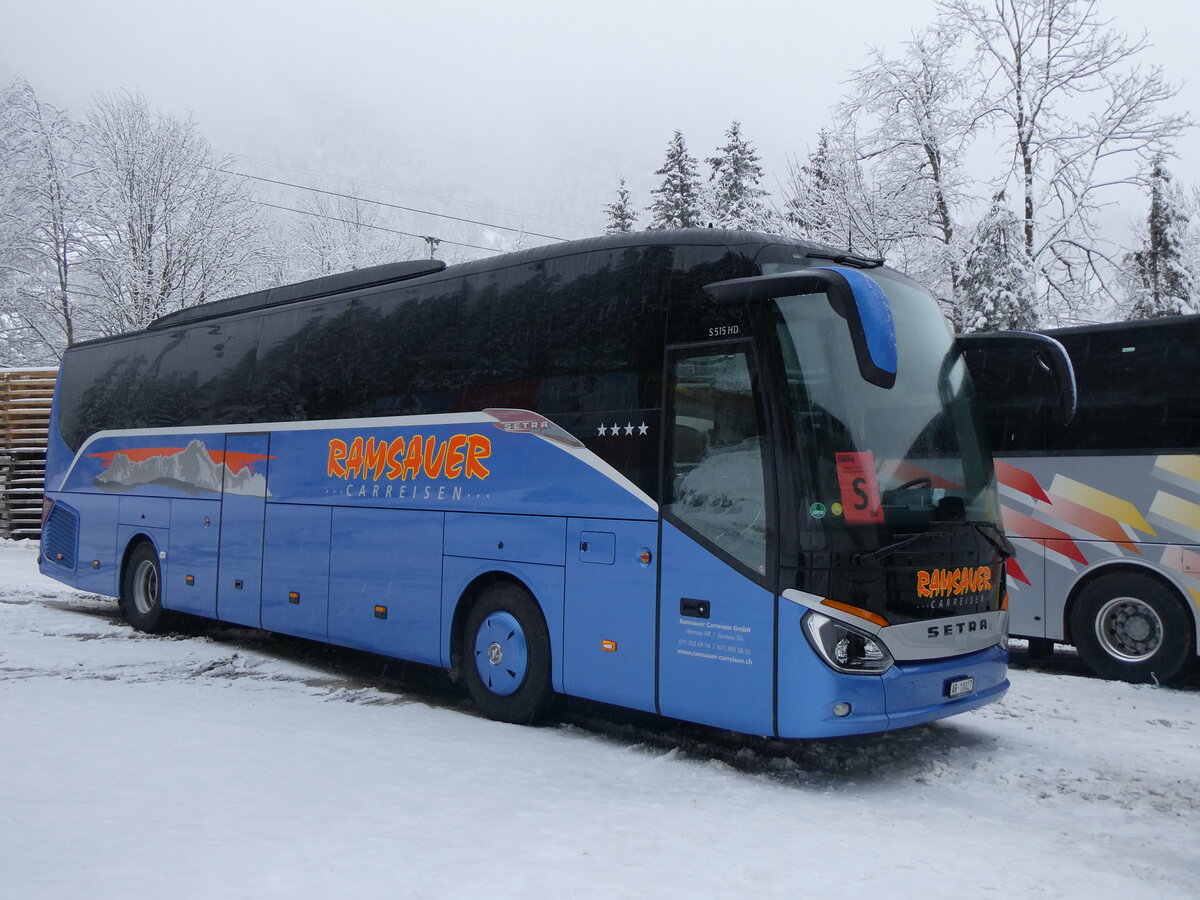 (258'436) - Ramsauer, Herisau - AR 10'027 - Setra am 6. Januar 2024 in Adelboden, ASB
