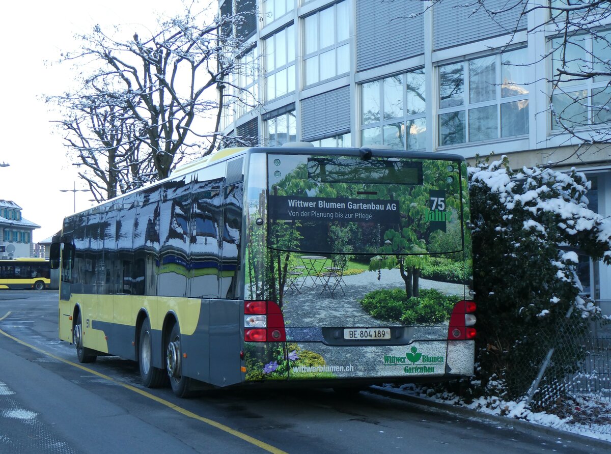 (258'761) - STI Thun - Nr. 189/BE 804'189 - MAN am 20. Januar 2024 bei der Schiffl�ndte Thun