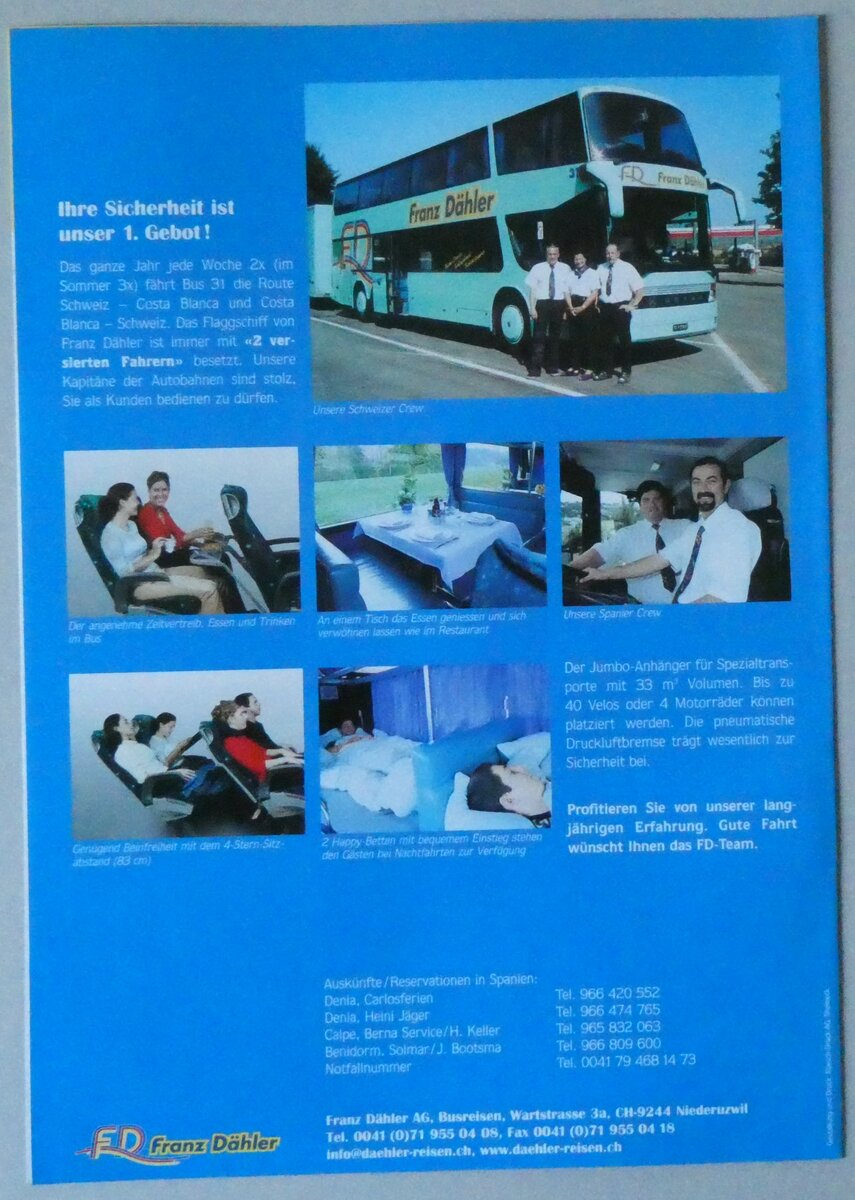 (259'612) - D�hler-Costa-Blanca-Express November 2001 bis M�rz 2002 am 25. Februar 2024 in Thun (R�ckseite)