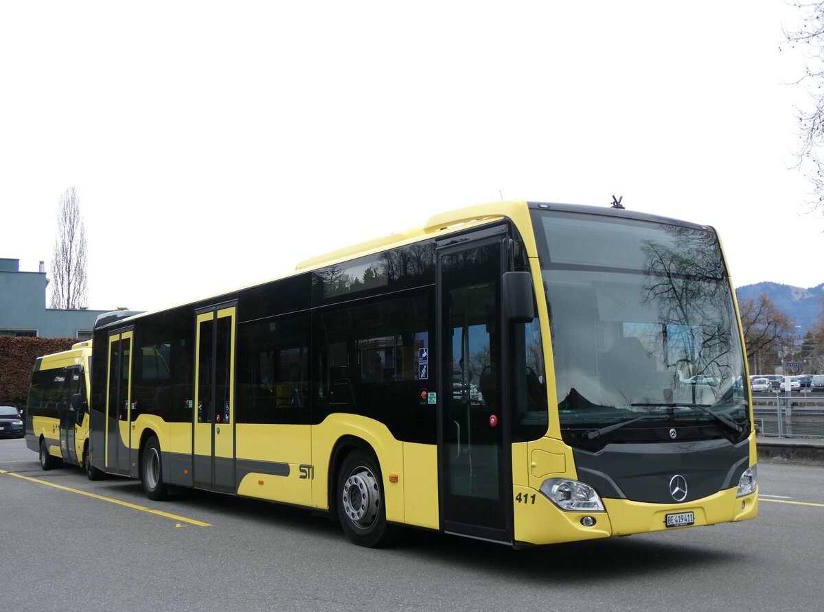 (259'678) - STI Thun - Nr. 411/BE 419'411 - Mercedes am 26. Februar 2024 bei der Schiffl�ndte Thun