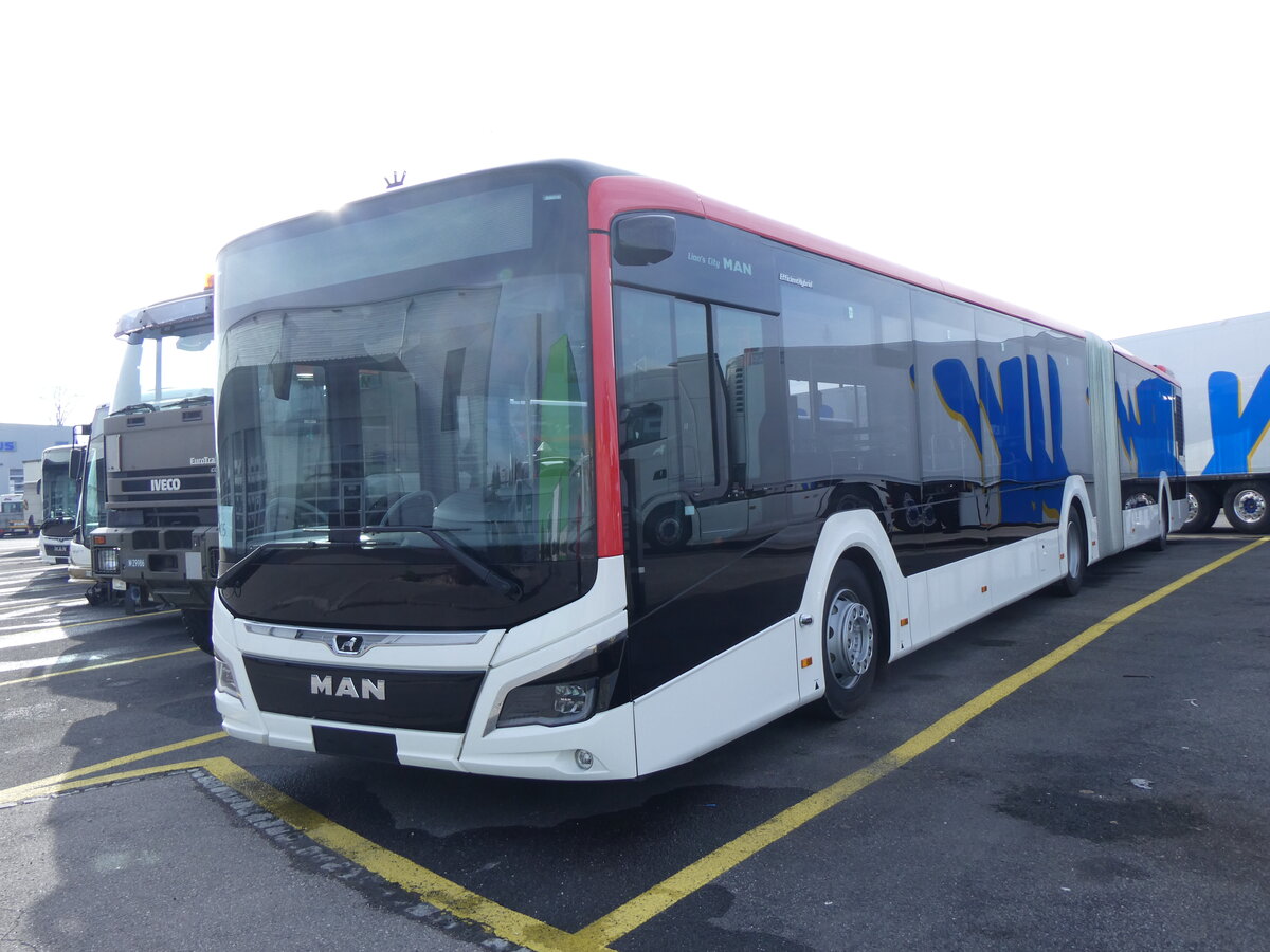 (259'842) - Twerenbold, Baden - Nr. 315 - MAN am 2. M�rz 2024 in Kerzers, Interbus