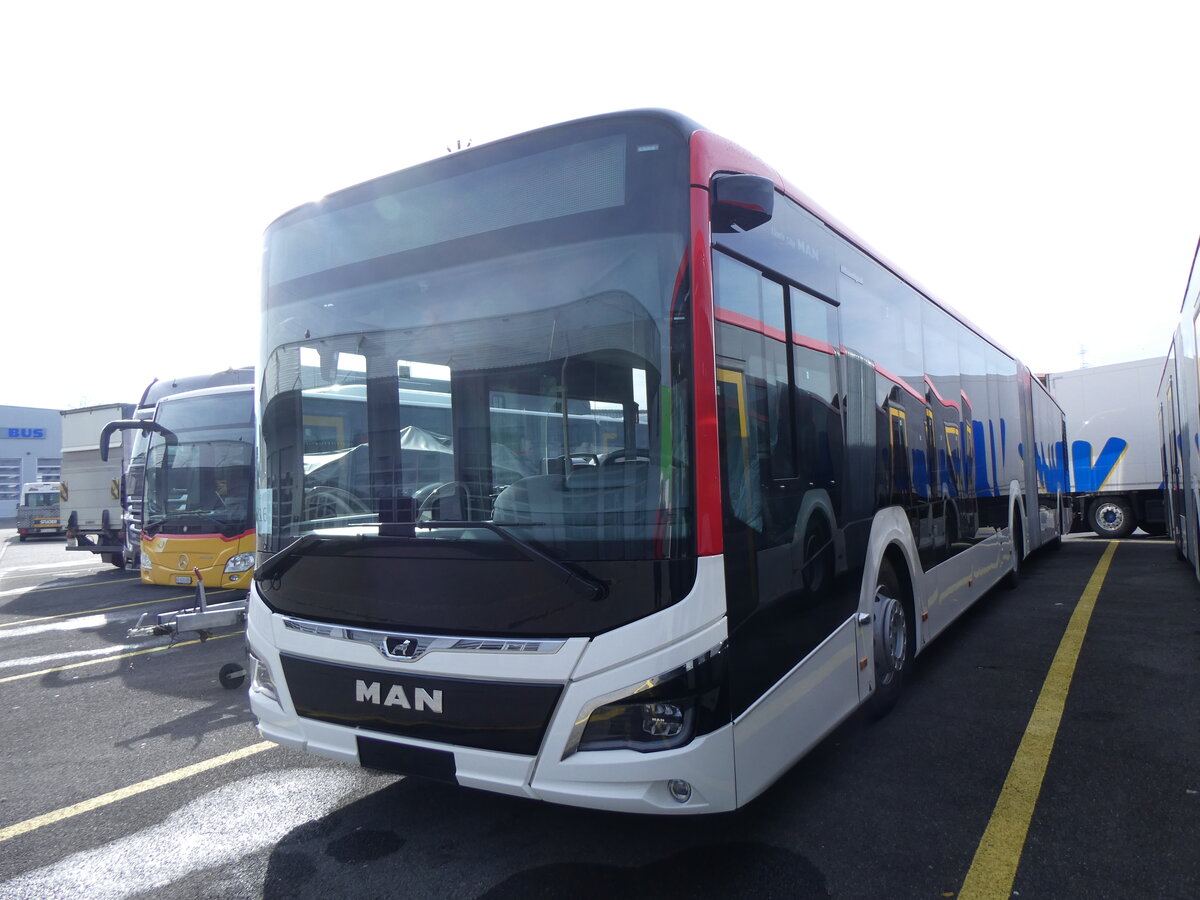 (259'848) - Twerenbold, Baden - Nr. 316 - MAN am 2. M�rz 2024 in Kerzers, Interbus