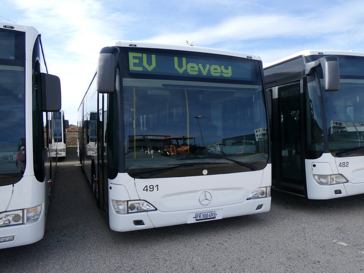 (259'873) - Intertours, Domdidier - Nr. 491/FR 300'491 - Mercedes (ex Steiner, Ortschwaben Nr. 12/PID 4289) am 2. M�rz 2024 in Domdidier, Garage
