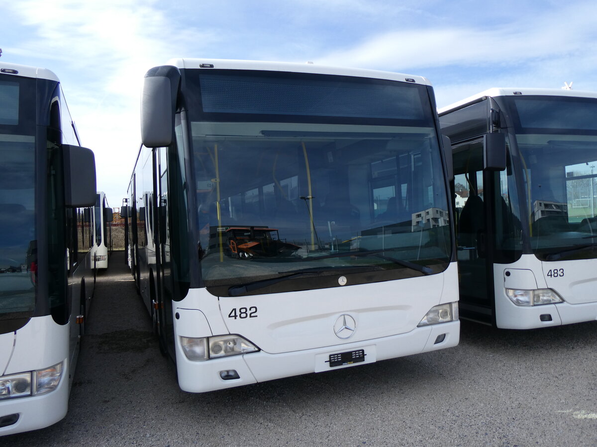 (259'874) - Intertours, Domdidier - Nr. 482 - Mercedes (ex PostAuto Bern Nr. 9/PID 4560; ex Klopfstein, Laupen Nr. 9) am 2. M�rz 2024 in Domdidier, Garage
