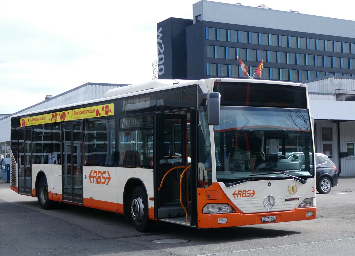 (259'926) - RBS Worblaufen - Nr. 3/BE 767'003 - Mercedes am 3. M�rz 2024 in Worblaufen, Garage