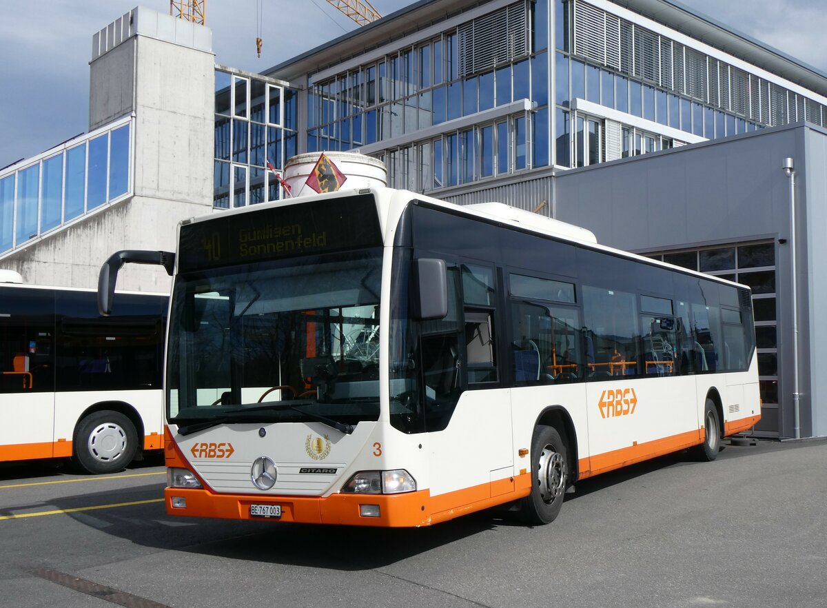 (259'930) - RBS Worblaufen - Nr. 3/BE 767'003 - Mercedes am 3. M�rz 2024 in Worblaufen, Garage
