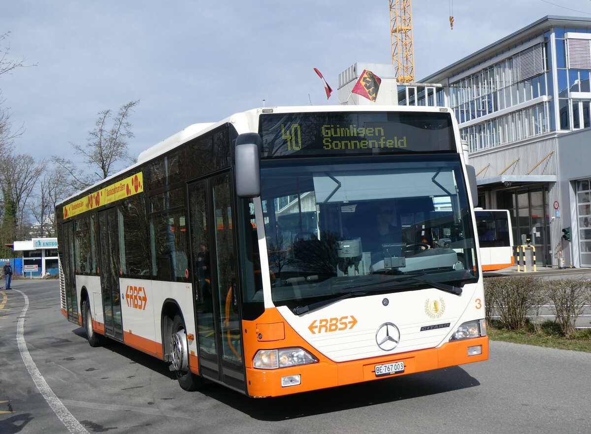 (259'956) - RBS Worblaufen - Nr. 3/BE 767'003 - Mercedes am 3. M�rz 2024 in Worblaufen, Garage