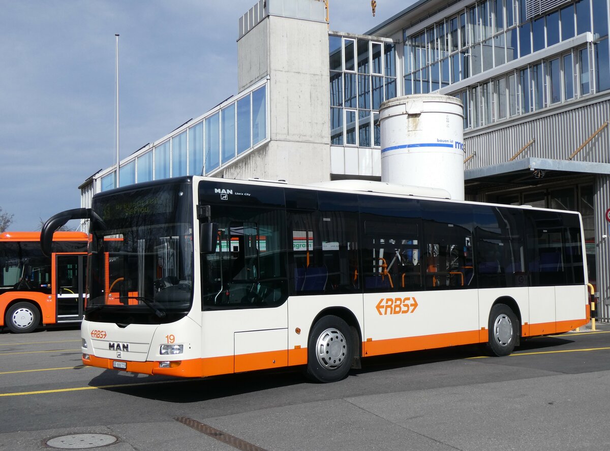 (259'957) - RBS Worblaufen - Nr. 19/BE 666'119 - MAN am 3. M�rz 2024 in Worblaufen, Garage