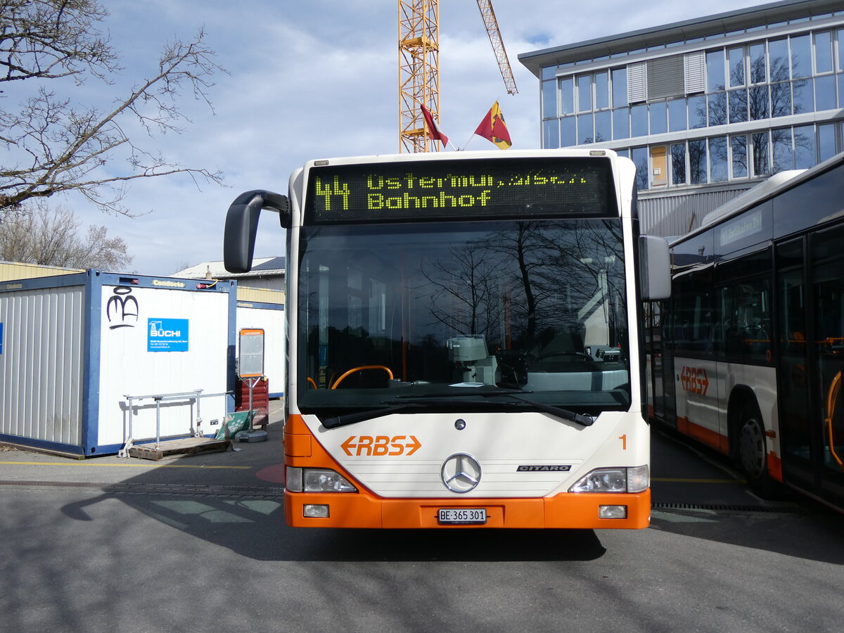 (259'967) - RBS Worblaufen - Nr. 1/BE 365'301 - Mercedes am 3. M�rz 2024 in Worblaufen, Garage