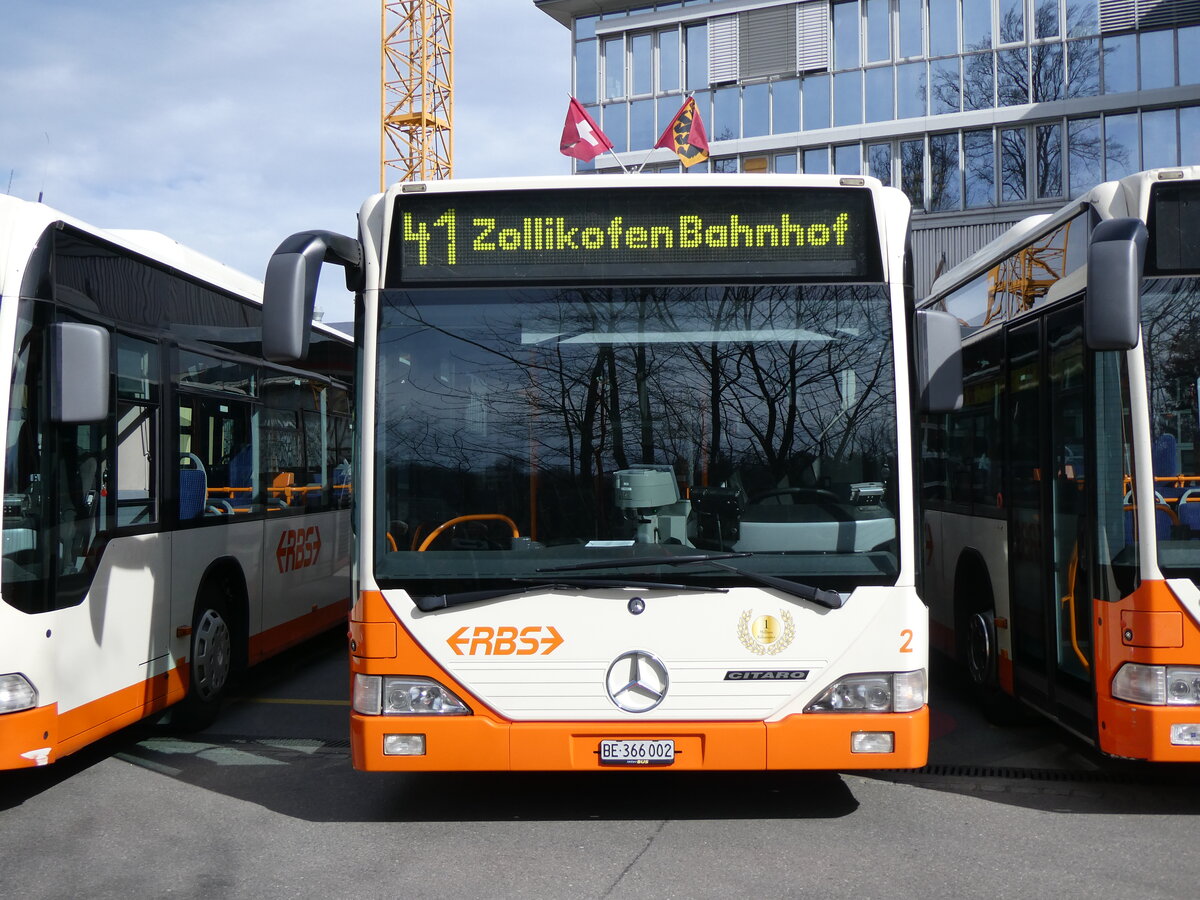 (259'968) - RBS Worblaufen - Nr. 2/BE 366'002 - Mercedes am 3. M�rz 2024 in Worblaufen, Garage