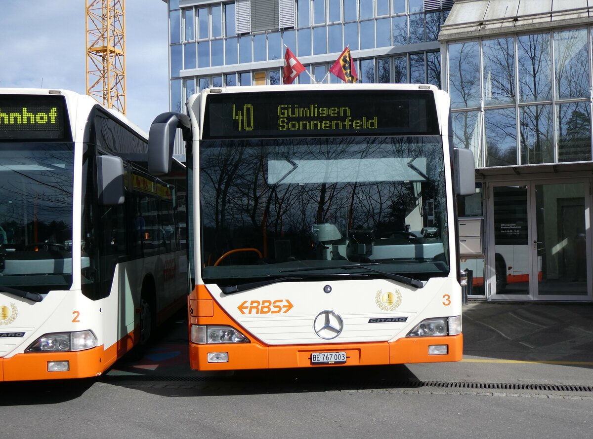 (259'969) - RBS Worblaufen - Nr. 3/BE 767'003 - Mercedes am 3. M�rz 2024 in Worblaufen, Garage