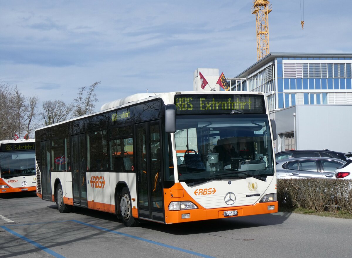 (259'972) - RBS Worblaufen - Nr. 2/BE 366'002 - Mercedes am 3. M�rz 2024 in Worblaufen, Hubelgutstrasse