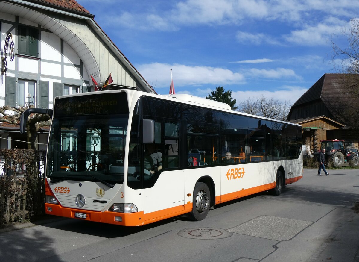 (260'015) - RBS Worblaufen - Nr. 3/BE 767'003 - Mercedes am 3. M�rz 2024 in Mattstetten, R�ssli