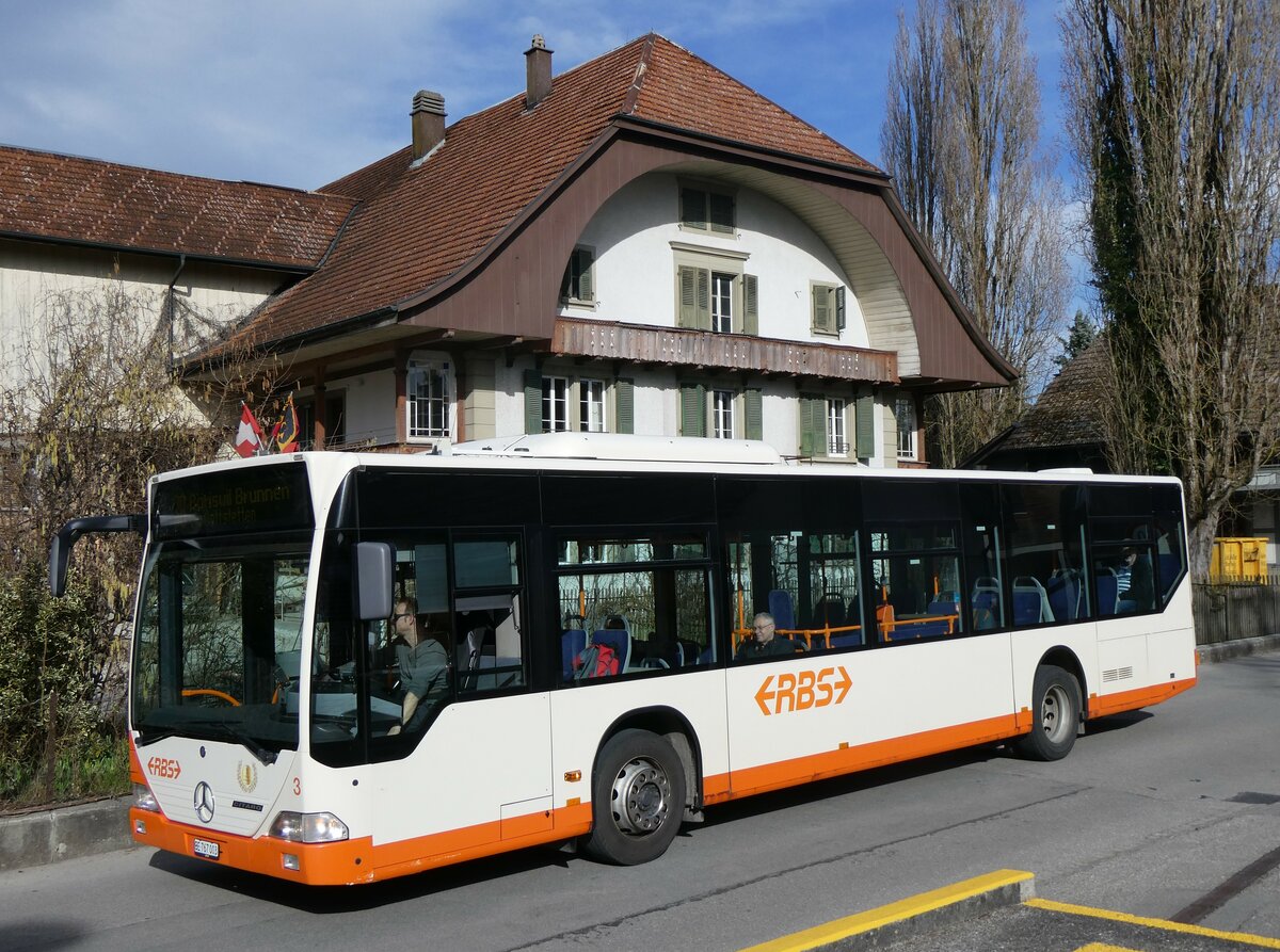 (260'021) - RBS Worblaufen - Nr. 3/BE 767'003 - Mercedes am 3. M�rz 2024 in Mattstetten, B�riswilstrasse