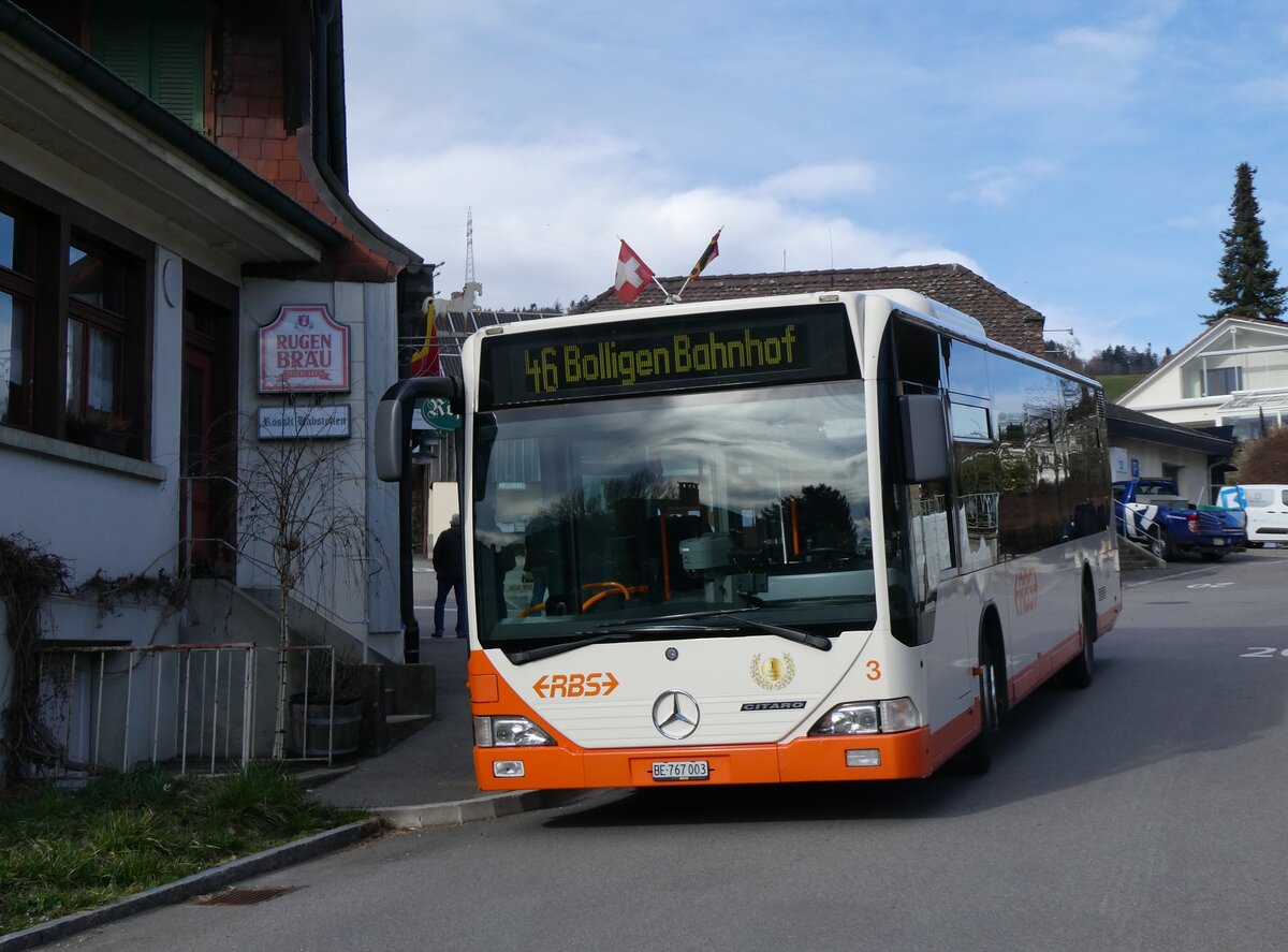 (260'028) - RBS Worblaufen - Nr. 3/BE 767'003 - Mercedes am 3. M�rz 2024 in Habstetten, R�ssli