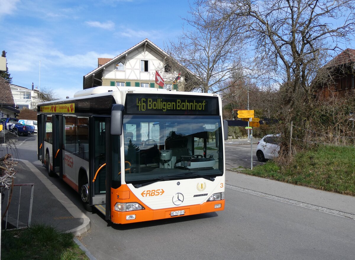 (260'031) - RBS Worblaufen - Nr. 3/BE 767'003 - Mercedes am 3. M�rz 2024 in Habstetten, R�ssli