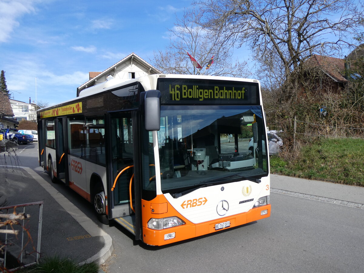 (260'032) - RBS Worblaufen - Nr. 3/BE 767'003 - Mercedes am 3. M�rz 2024 in Habstetten, R�ssli