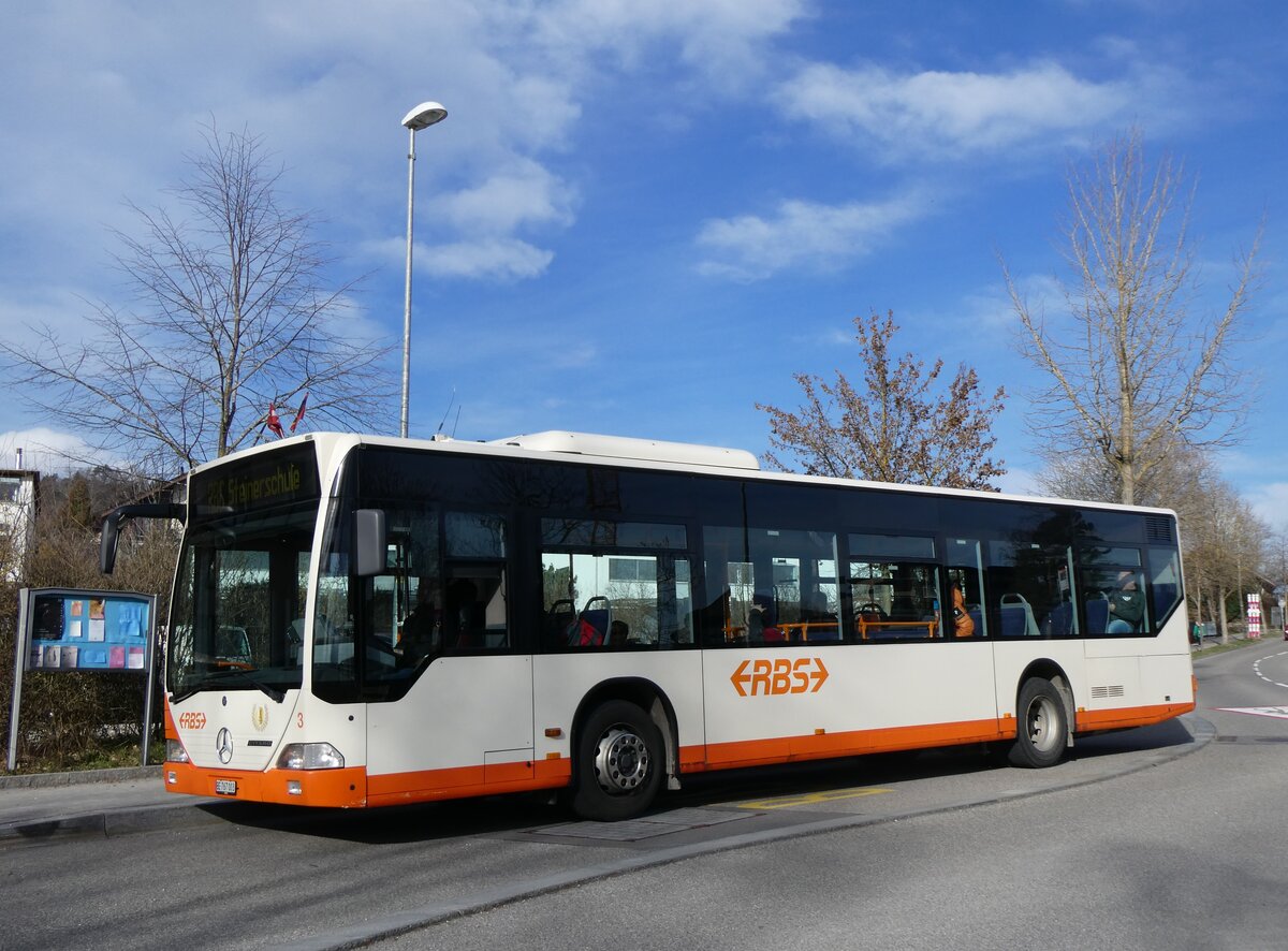 (260'044) - RBS Worblaufen - Nr. 3/BE 767'003 - Mercedes am 3. M�rz 2024 in Ittigen, Mannenberg