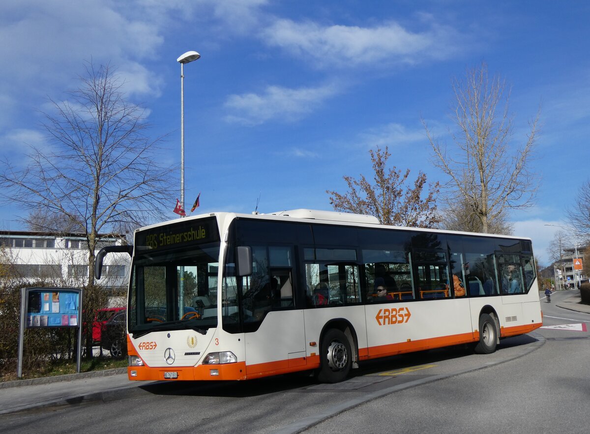 (260'045) - RBS Worblaufen - Nr. 3/BE 767'003 - Mercedes am 3. M�rz 2024 in Ittigen, Mannenberg