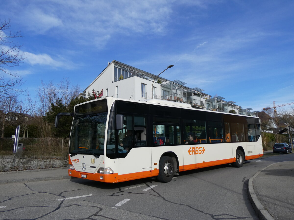 (260'051) - RBS Worblaufen - Nr. 3/BE 767'003 - Mercedes am 3. M�rz 2024 in Ittigen, Brunnenhof