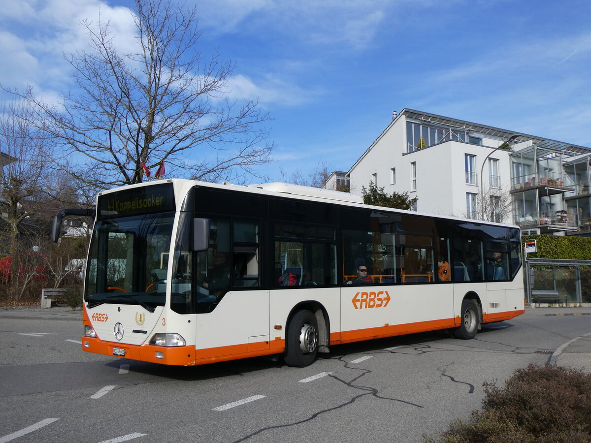(260'052) - RBS Worblaufen - Nr. 3/BE 767'003 - Mercedes am 3. M�rz 2024 in Ittigen, Brunnenhof
