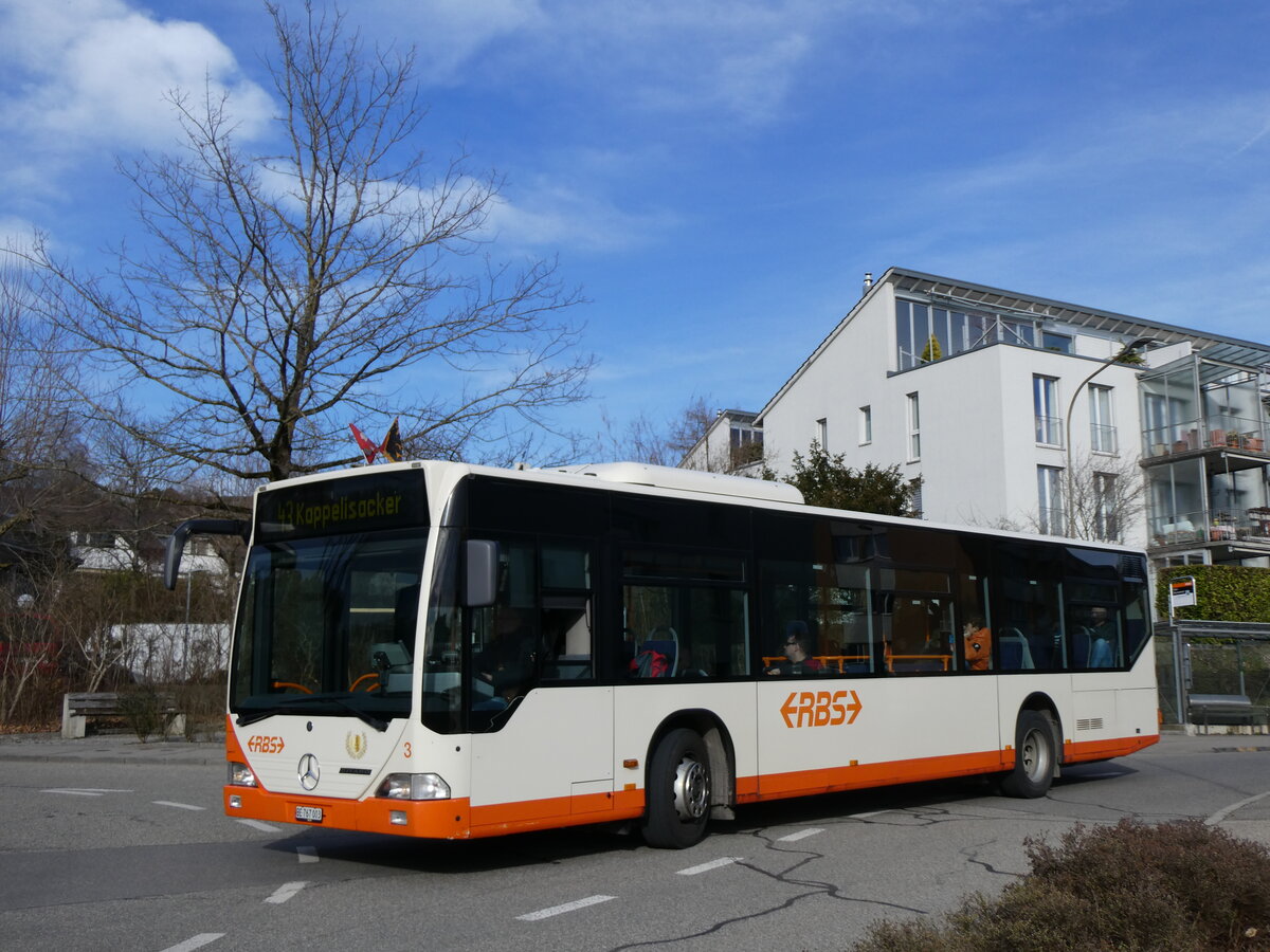 (260'054) - RBS Worblaufen - Nr. 3/BE 767'003 - Mercedes am 3. M�rz 2024 in Ittigen, Brunnenhof