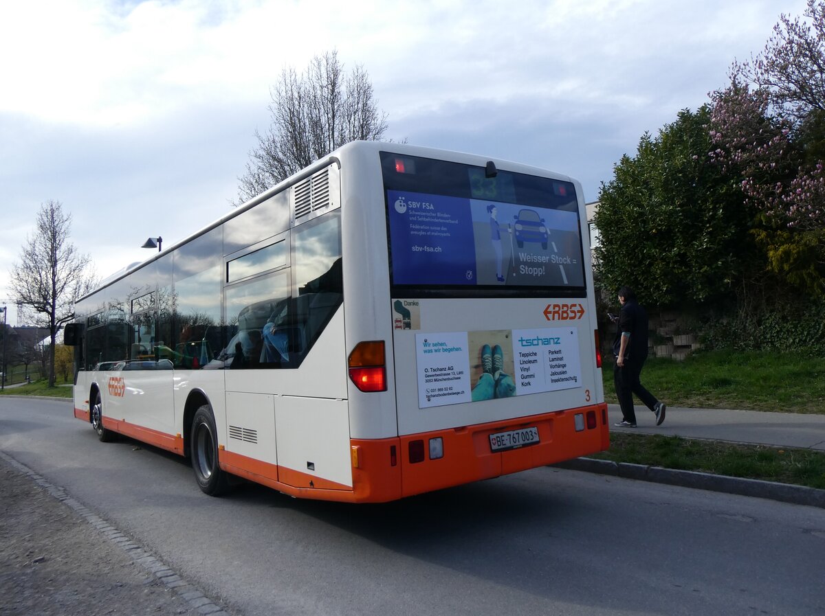 (260'056) - RBS Worblaufen - Nr. 3/BE 767'003 - Mercedes am 3. M�rz 2024 in Ittigen, Babimoosweg