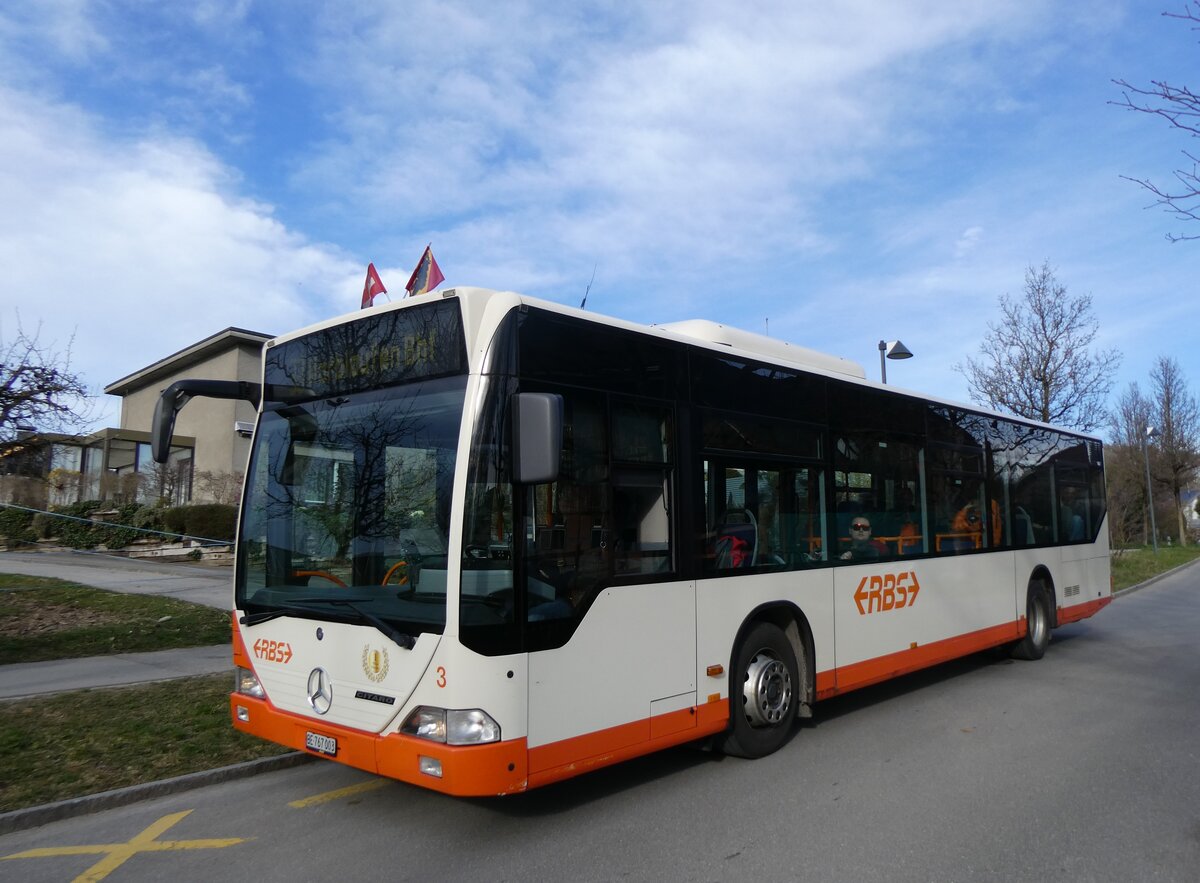 (260'057) - RBS Worblaufen - Nr. 3/BE 767'003 - Mercedes am 3. M�rz 2024 in Worblaufen, Fischrainweg