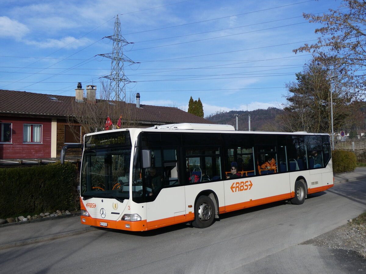 (260'061) - RBS Worblaufen - Nr. 3/BE 767'003 - Mercedes am 3. M�rz 2024 in Worblaufen, Altikofenstrasse