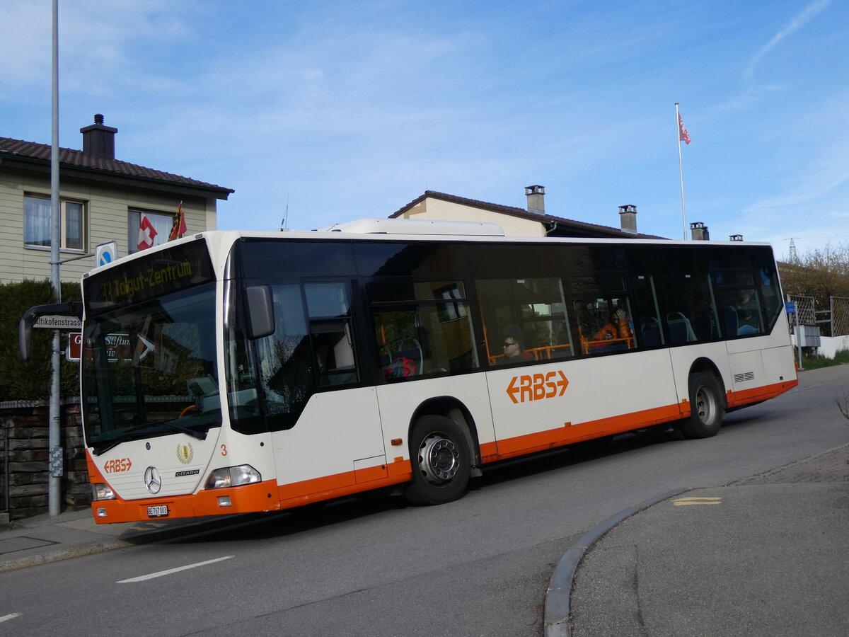 (260'066) - RBS Worblaufen - Nr. 3/BE 767'003 - Mercedes am 3. M�rz 2024 in Worblaufen, Altikofen West