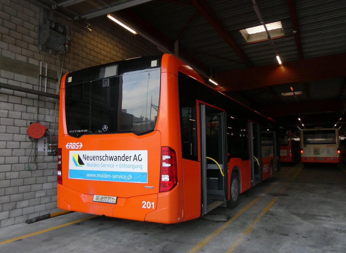 (260'118) - RBS Worblaufen - Nr. 201/BE 800'201 - Mercedes am 3. M�rz 2024 in Worblaufen, Garage