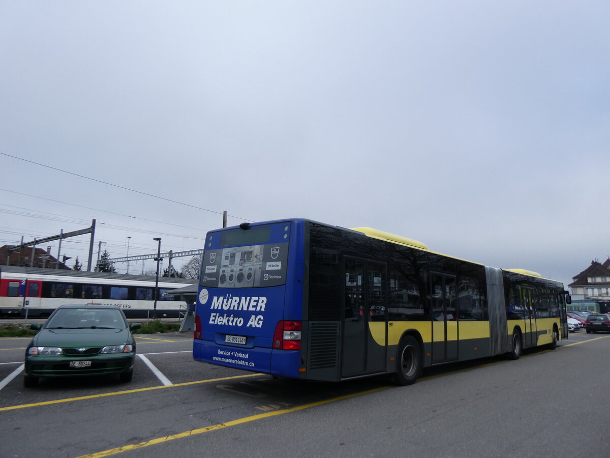 (260'191) - STI Thun - Nr. 146/BE 801'146 - MAN am 8. M�rz 2024 in Thun, CarTerminal
