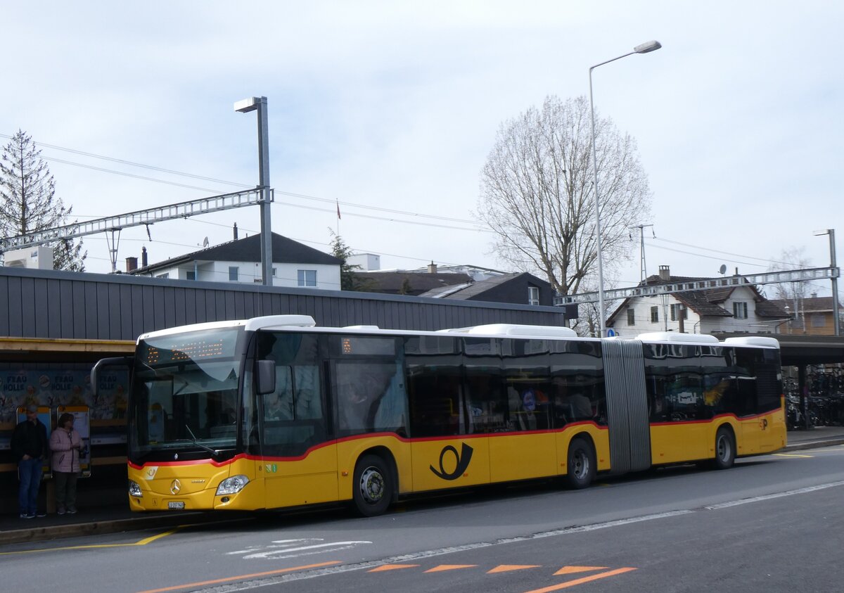 (260'216) - H�fliger, Sursee - Nr. 8/LU 207'948/PID 11'466 - Mercedes (ex Eurobus, Arbon Nr. 8) am 9. M�rz 2024 beim Bahnhof Sursee