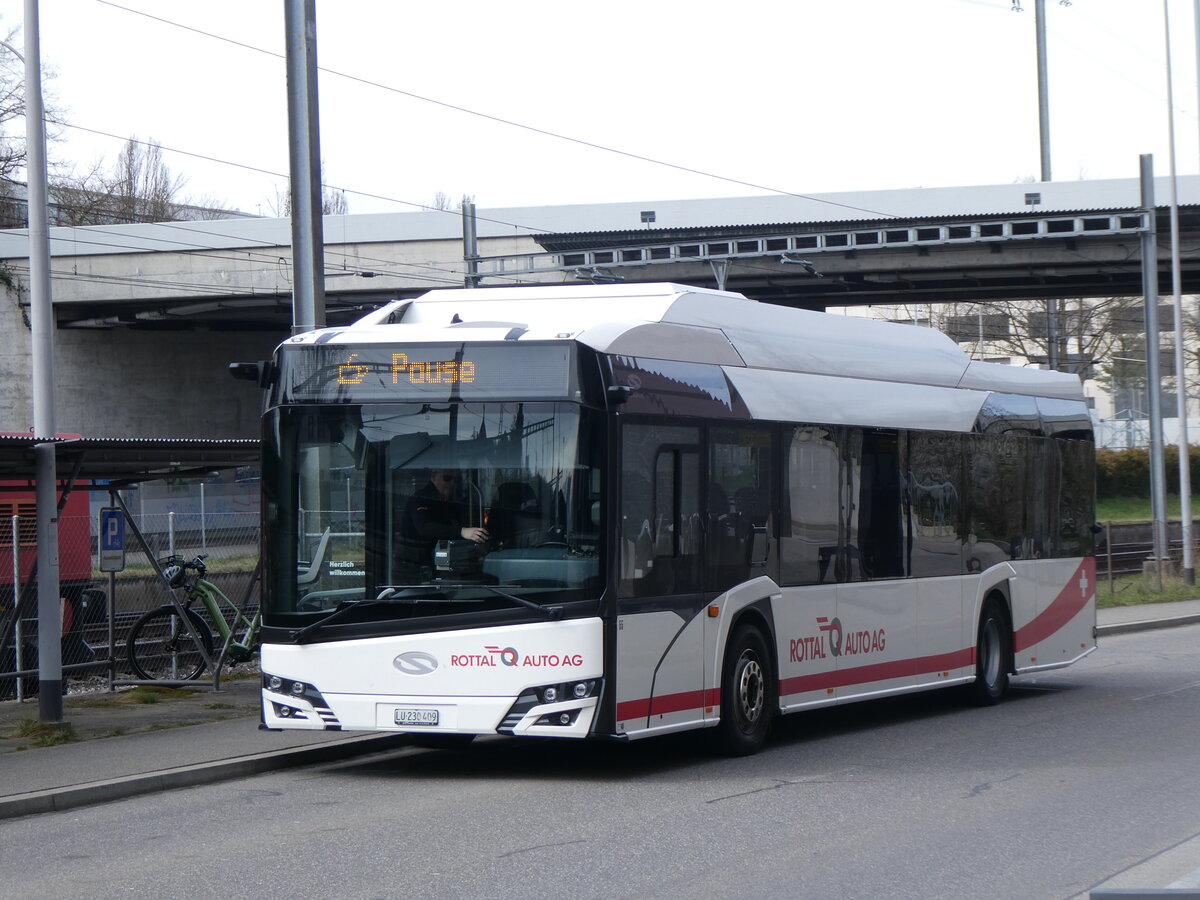 (260'218) - ARAG Ruswil - Nr. 55/LU 230'409 - eSolaris am 9. M�rz 2024 beim Bahnhof Sursee