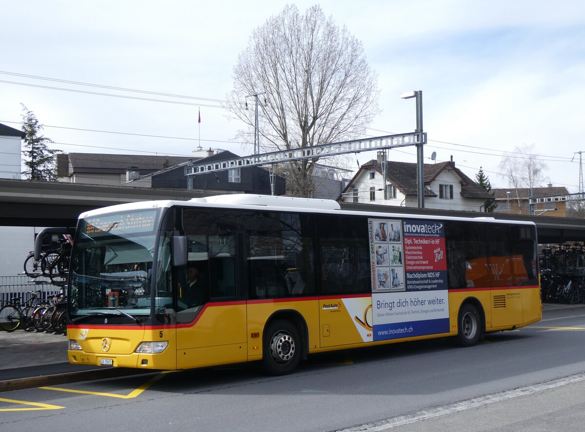 (260'221) - SB Trans, Sursee - Nr. 5/LU 15'615/PID 5553 - Mercedes am 9. M�rz 2024 beim Bahnhof Sursee