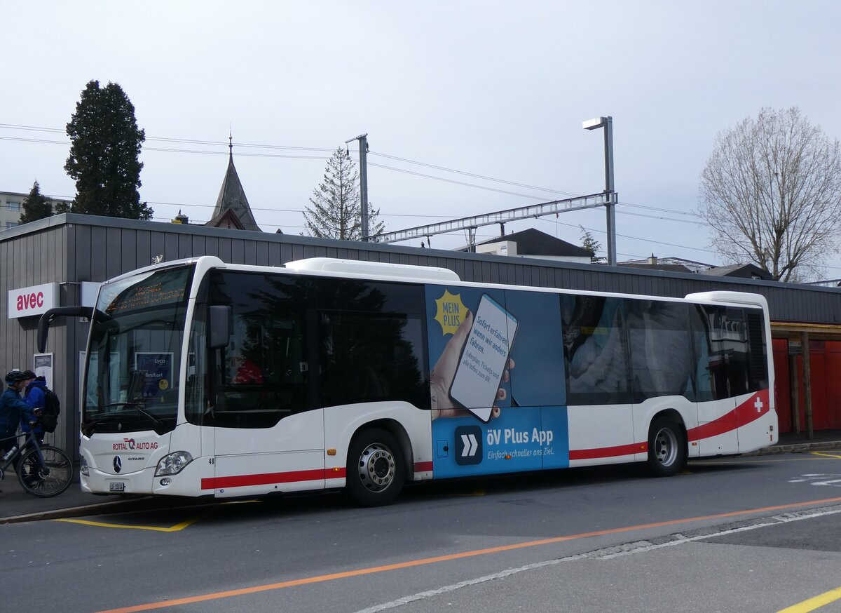 (260'235) - ARAG Ruswil - Nr. 48/LU 15'034 - Mercedes am 9. M�rz 2024 beim Bahnhof Sursee