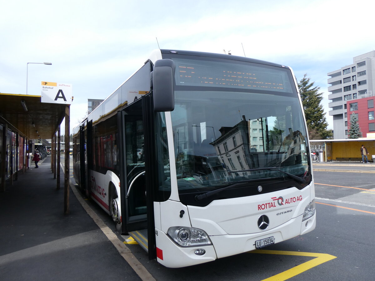 (260'237) - ARAG Ruswil - Nr. 48/LU 15'034 - Mercedes am 9. M�rz 2024 beim Bahnhof Sursee
