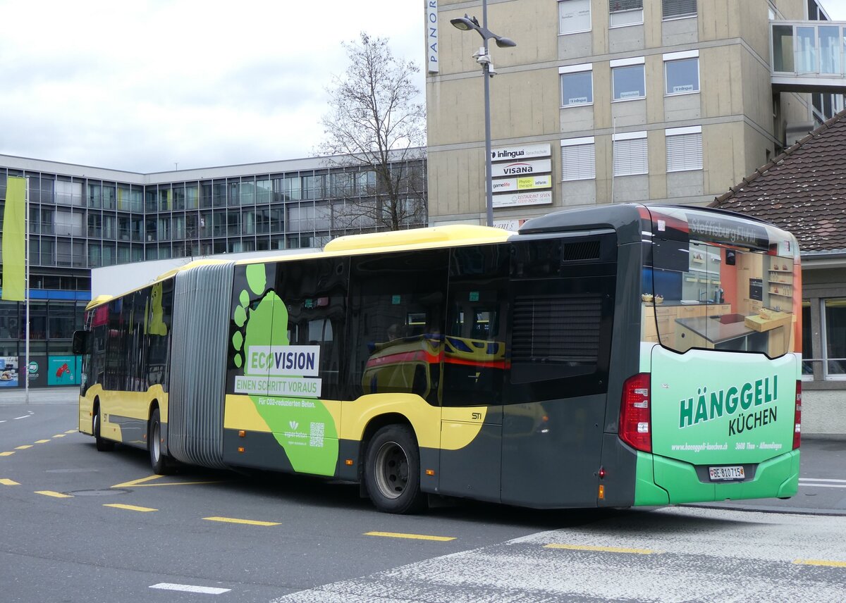(260'249) - STI Thun - Nr. 715/BE 810'715 - Mercedes am 10. M�rz 2024 beim Bahnhof Thun