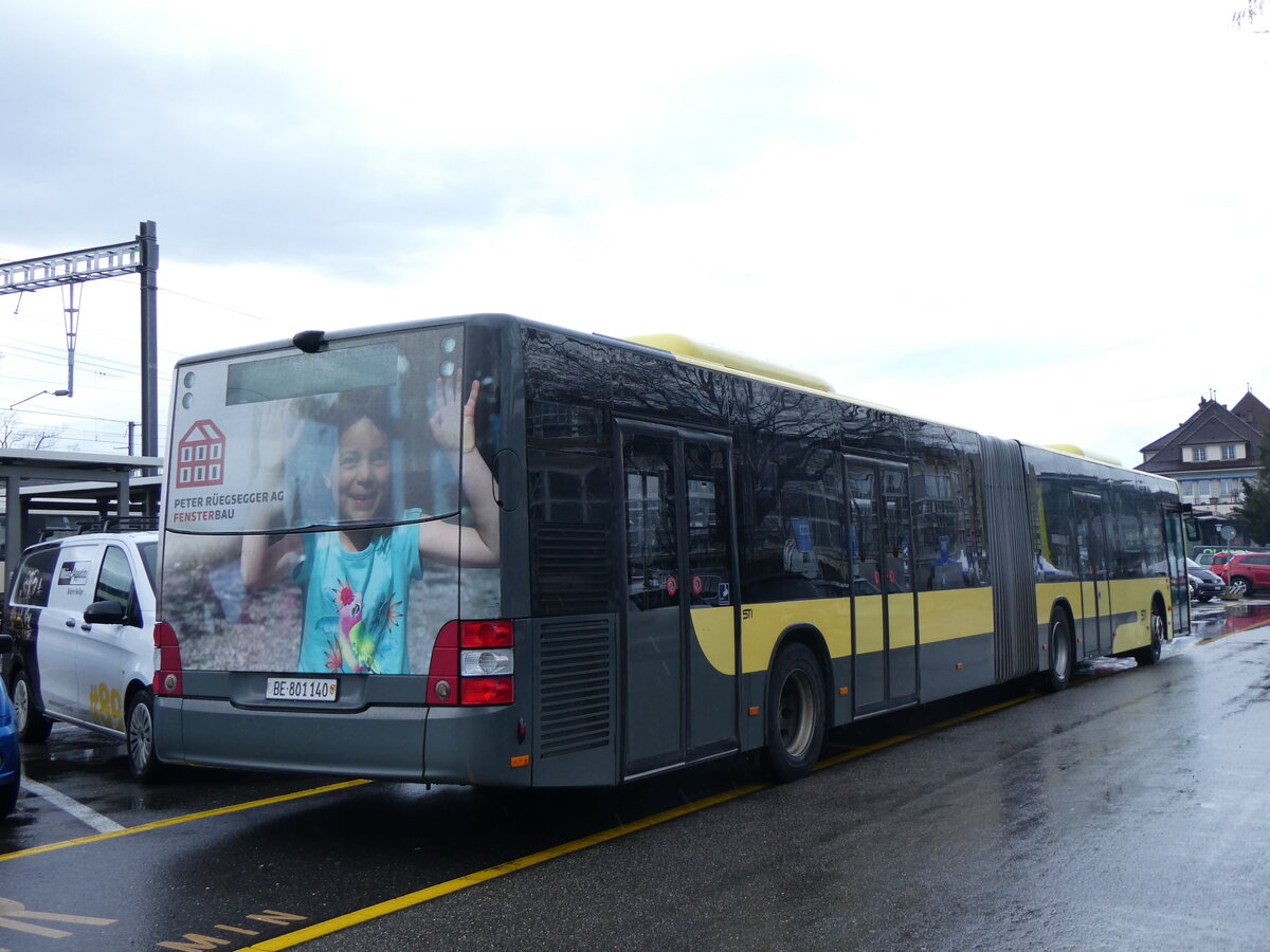 (260'581) - STI Thun - Nr. 140/BE 801'140 - MAN am 21. M�rz 2024 in Thun, CarTerminal