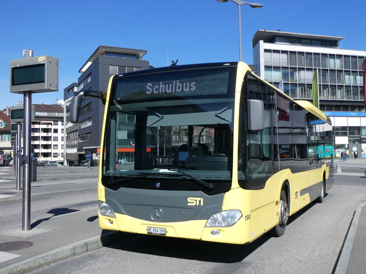 (260'682) - STI Thun - Nr. 190/BE 804'190 - Mercedes am 25. M�rz 2024 beim Bahnhof Thun