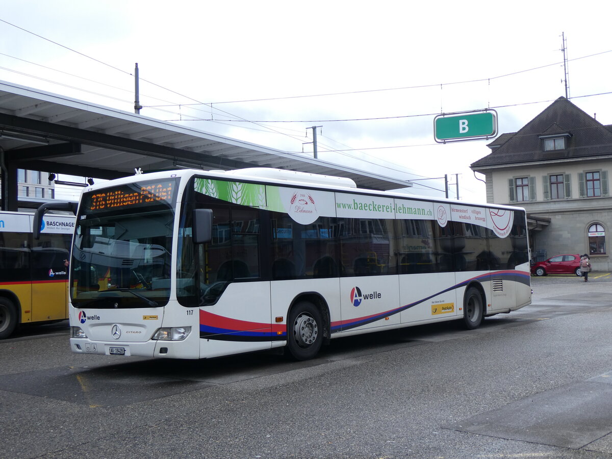 (260'756) - Voegtlin-Meyer, Brugg - Nr. 117/AG 18'428/PID 5681 - Mercedes am 28. M�rz 2024 beim Bahnhof Brugg