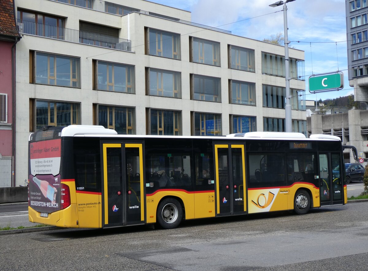(260'770) - Voegtlin-Meyer, Brugg - Nr. 147/AG 381'947/PID 11'551 - Mercedes am 28. M�rz 2024 beim Bahnhof Brugg