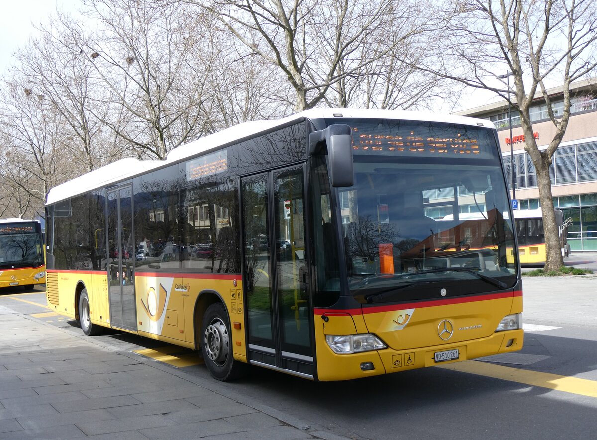 (260'807) - CarPostal Ouest - VD 510'261/PID 5603 - Mercedes am 29. M�rz 2024 beim Bahnhof Yverdon